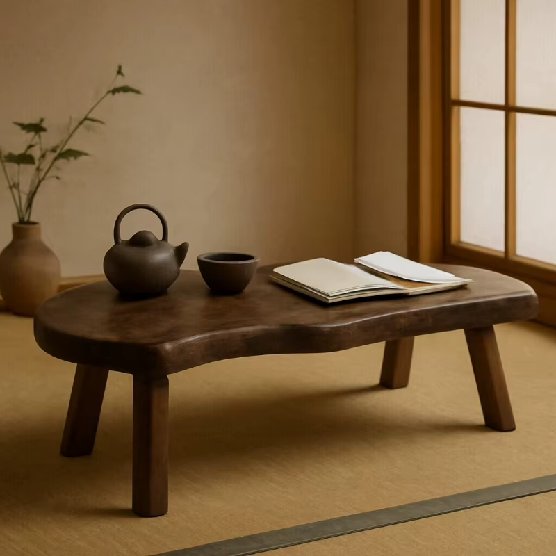 Tabouret de méditation en bois massif
