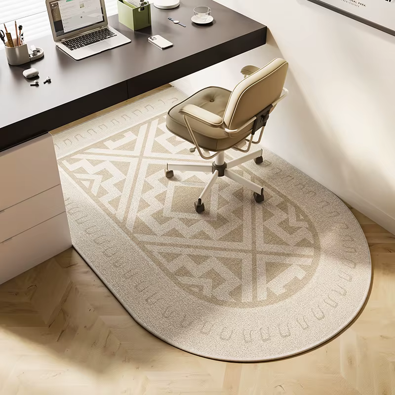 Tapis d'étude pour chambre à coucher, chaise d'ordinateur, tapis de sol antidérapant, Table basse, bureau, fond en TPR, grand tapis d'angle arrondis