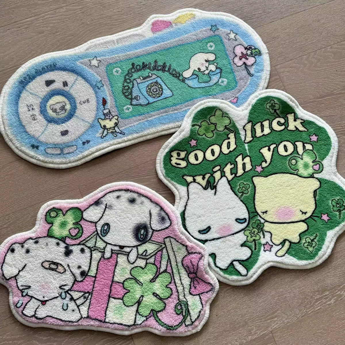 VIKAMA dessin animé mignon tapis de sol pour animaux de compagnie imperméable résistant aux taches entrée canapé salon chambre tapis décoration de la maison tapis