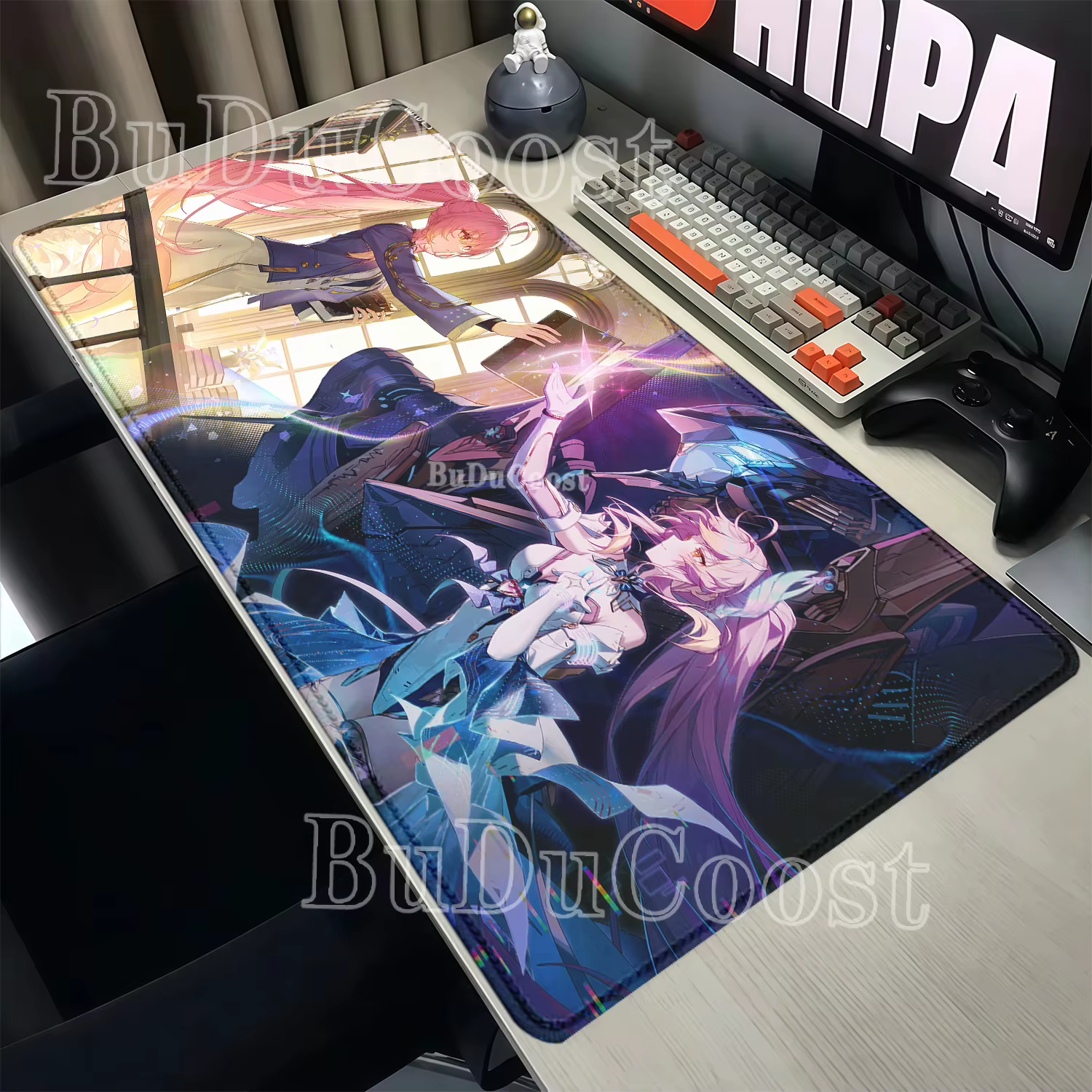 Tapis de souris Anime Kawaii Girl, impression HD, Wuthering Waves Aemeath, tapis de souris pour clavier, accessoires de bureau, tapis de bureau antidérapant