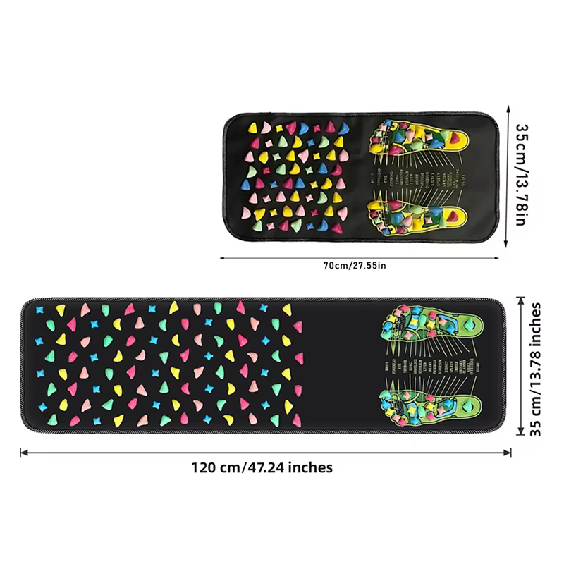 Tapis de Massage des pieds réflexologie marche pierre route