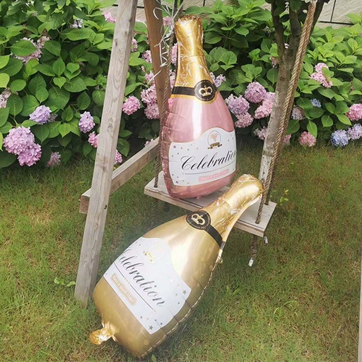Ballon en Film d'aluminium Champagne, 1 pièce, grande fête d'anniversaire, mariage, Arrangement de décoration, verre à vin, feuille de Ballon en aluminium