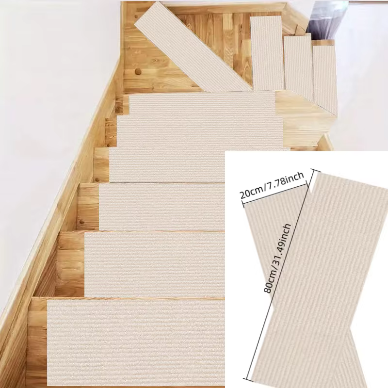 Tapis d'escalier auto-adhésifs, tapis de sol, tapis de porte, tapis antidérapants pour marches d'escalier, coussinets de protection, décoration intérieure
