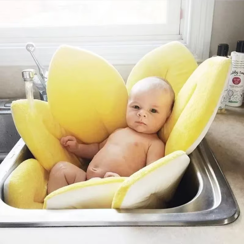 Antidérapant bébé douche baignoire fleur coussin bain infantile nouveau-né sécurité bain Support coussin baignoire tapis nouveau-né siège de douche