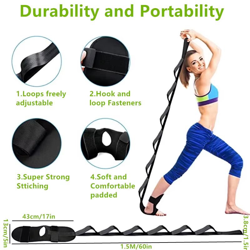 Sangles extensibles de Yoga 12 segments