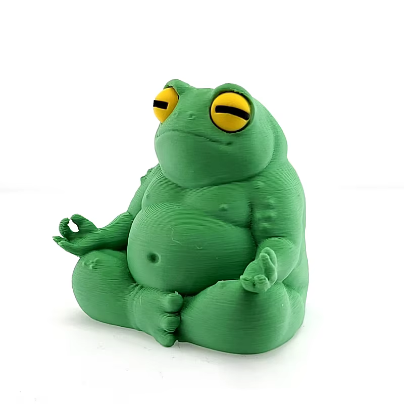 Figurine de grenouille méditative mignonne