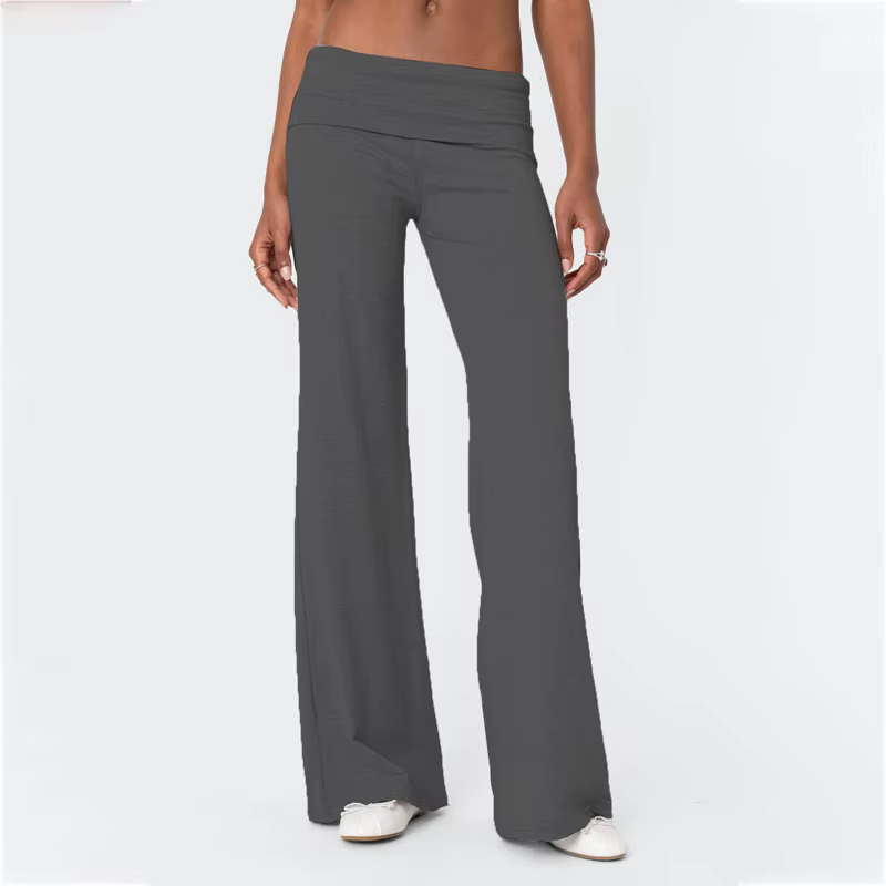 Pantalon de survêtement décontracté à jambes larges pour femmes, pantalon de yoga évasé, vêtements de rentrée scolaire, tenues pour adolescentes