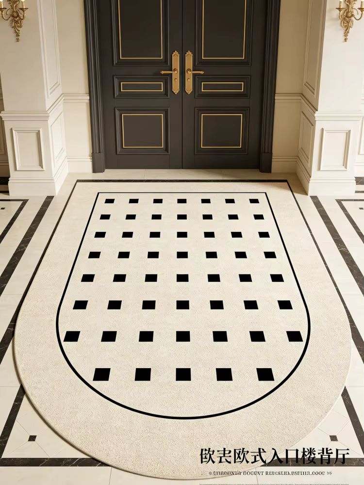 Tapis géométrique unique à pois