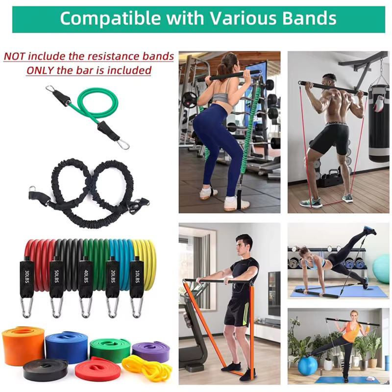 Barre de Pilates d'exercice pondérée Portable multifonctionnelle