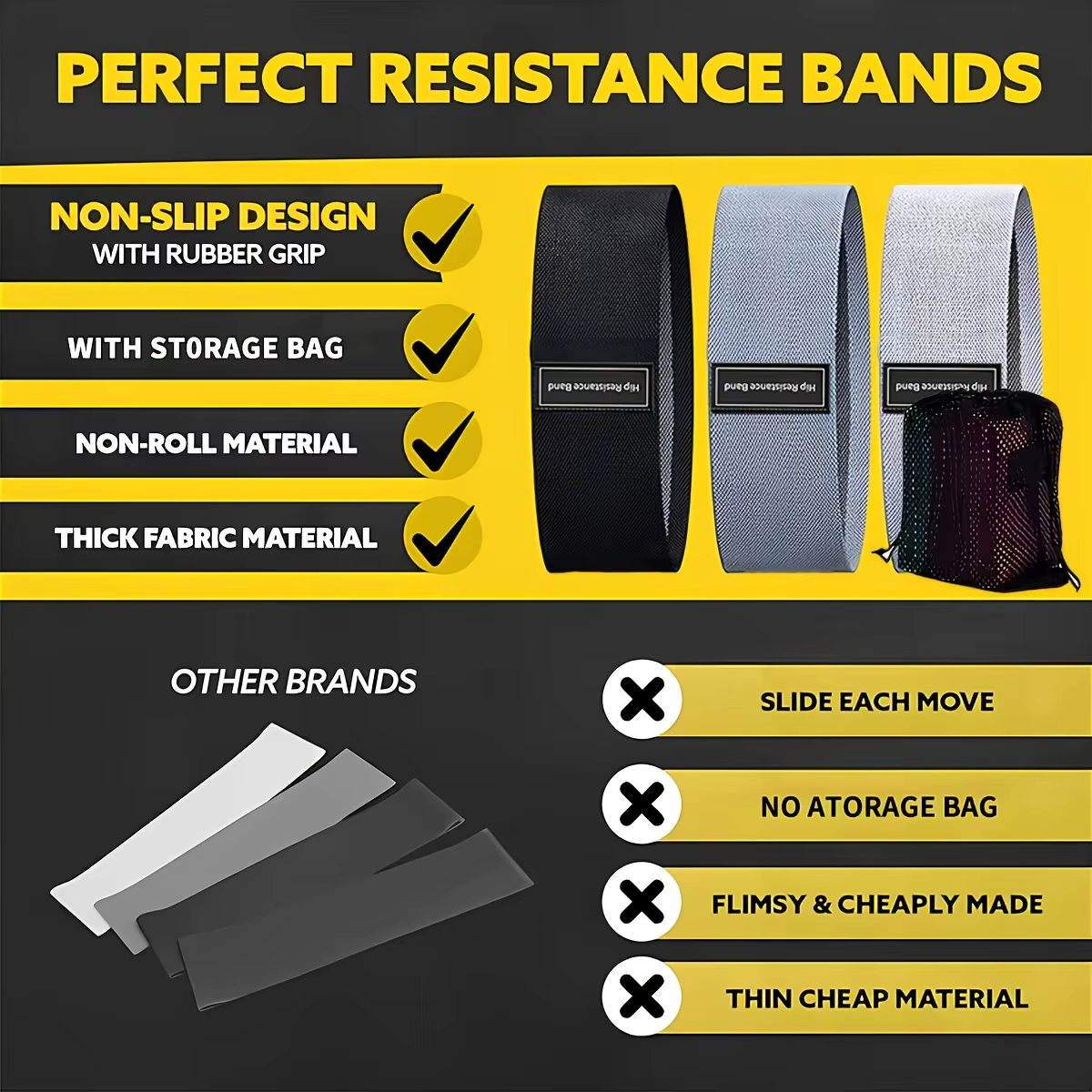 Bandes de résistance élastiques pour entraînement de force