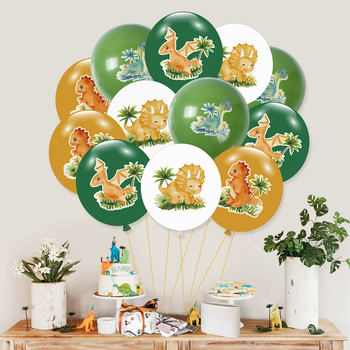 Ballons dinosaures décorations de fête joyeux anniversaire enfants garçon bébé douche ballons dinosaures Jungle Safari anniversaire Balon fournitures