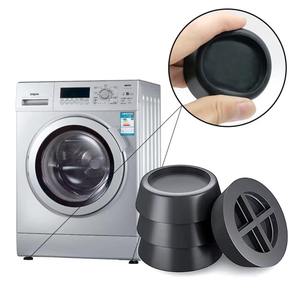 Coussinets anti-vibration et anti-bruit pour machine à laver, coussinets de pied en caoutchouc, antichoc et antibruit, laveuse et sécheuse, 4 pièces