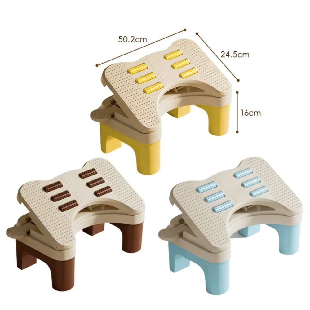 Repose-pieds ergonomique sous le bureau, fond antidérapant, creux, respirant, confortable, réglable, pour le travail