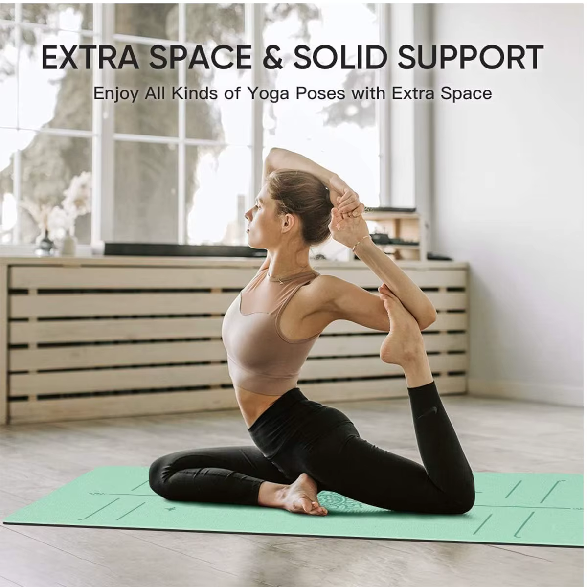 TPEgoyamat Tapis de yoga épais antidérapant