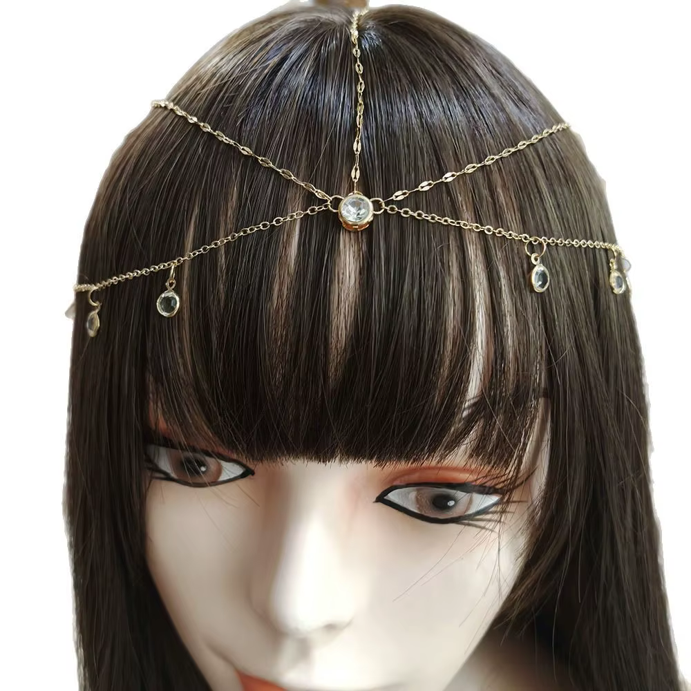 Accessoires de cheveux en cristal multicouches pour femmes, nouvelle personnalité, tendance, luxe brillant, bijoux de cheveux de mariée, accessoires de fête, cadeau