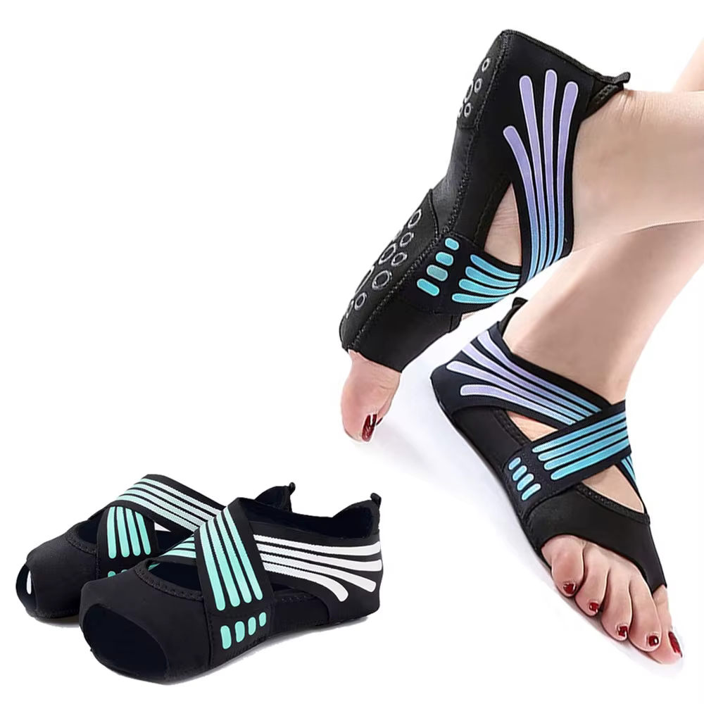 1 paire de chaussettes antidérapantes pour Pilates