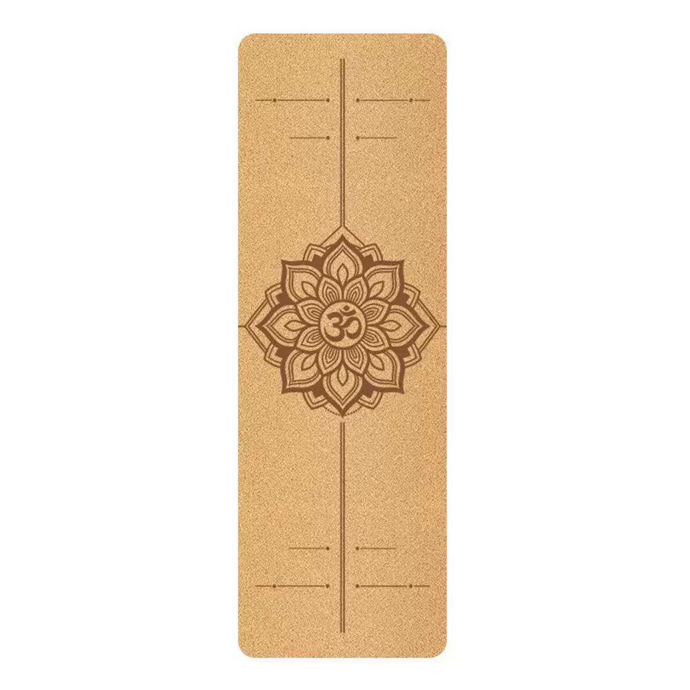 Tapis de yoga en liège écologique antidérapant de 6 mm d'épaisseur