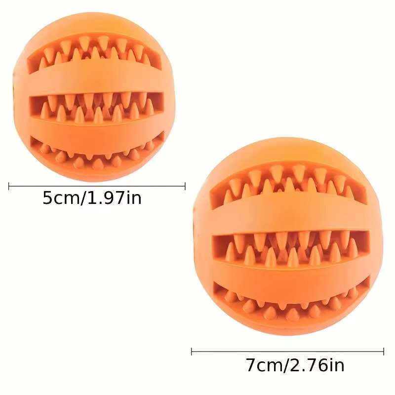 Balle de jouet pour chien, boule de jouet non toxique résistante aux morsures pour chiens de compagnie, chiot chat, mangeoire de friandises pour animaux de compagnie, boule de nettoyage des dents à mâ