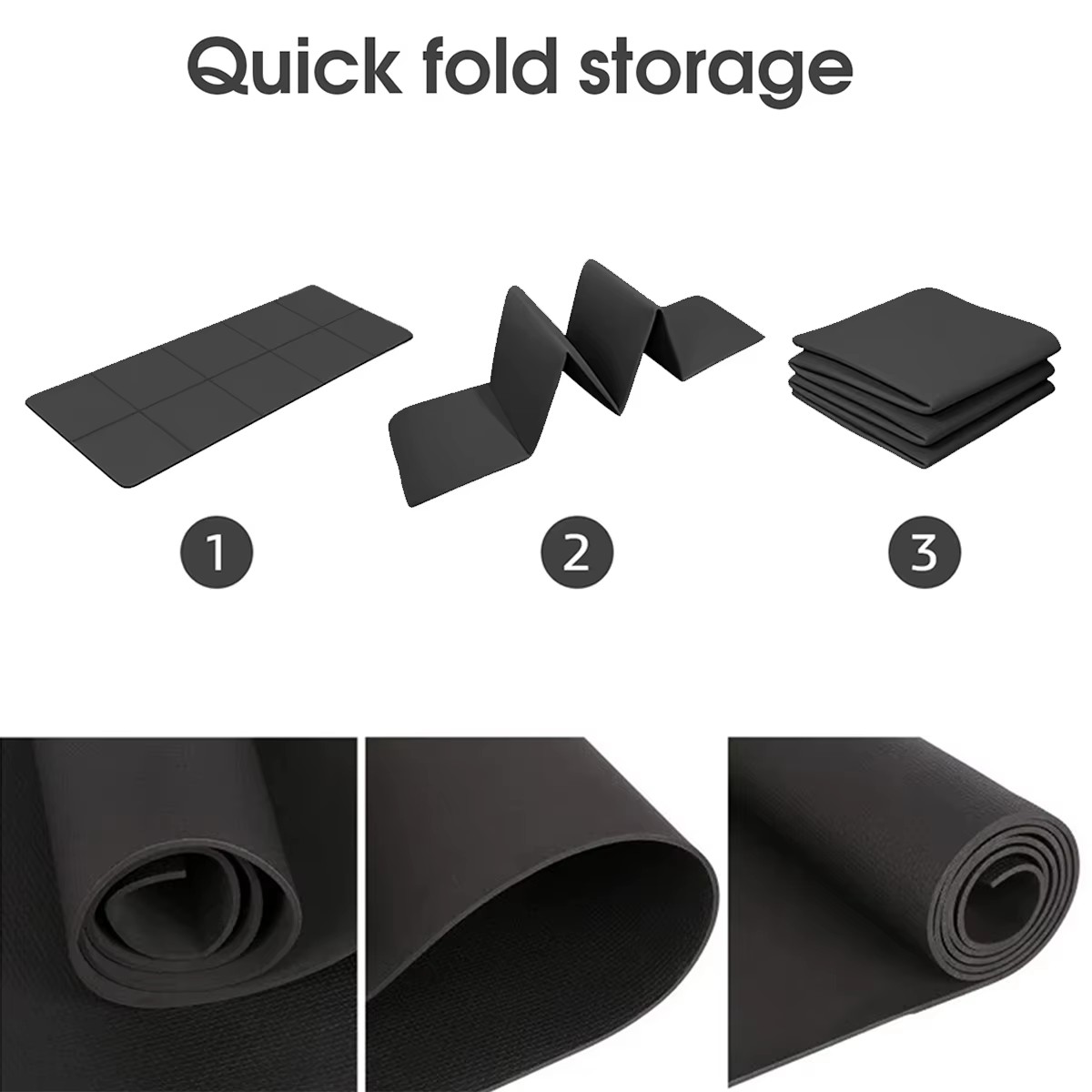 Tapis de yoga en mousse EVA confortable de 3 mm d'épaisseur