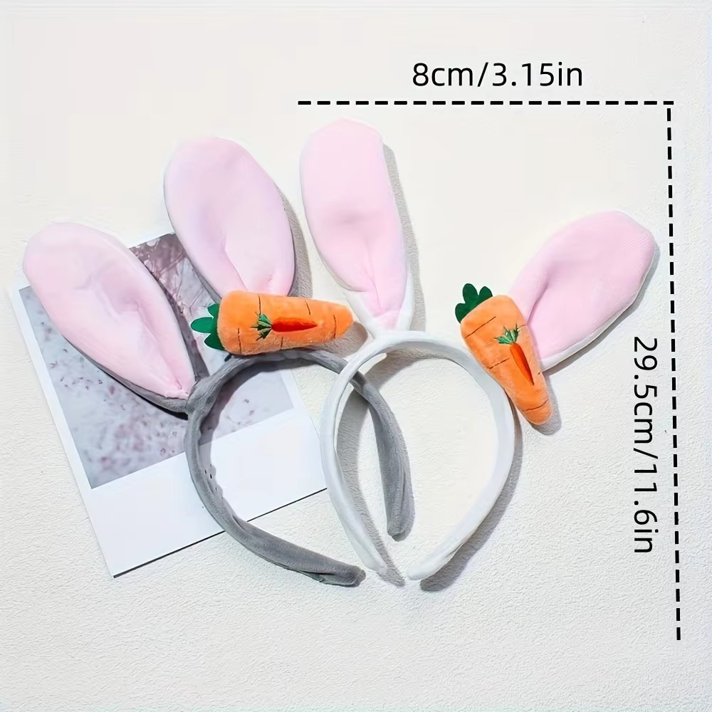 1 Bandeau oreilles de lapin de Pâques pour femmes, pince à cheveux haute pour le dessus de la tête, bandeau mignon pour le lavage du visage, accessoire capillaire