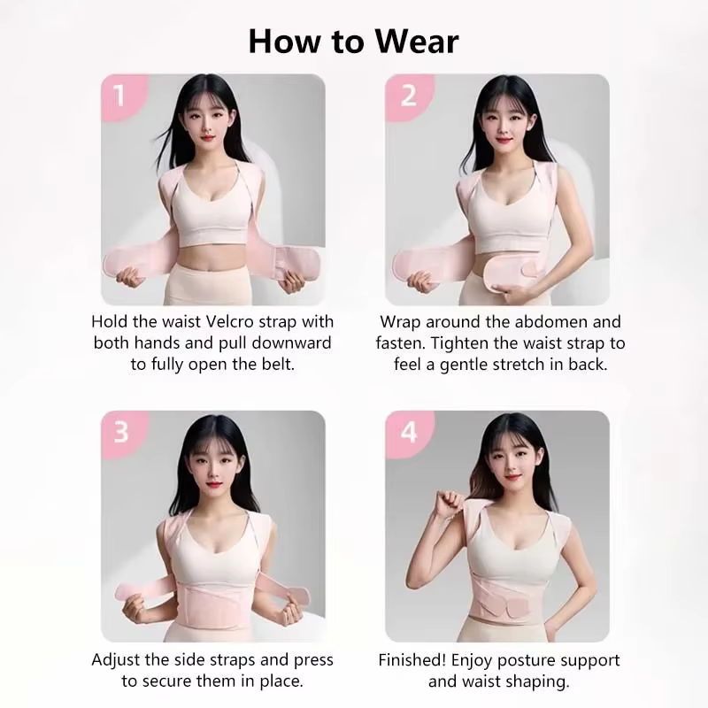 Correcteur de posture | Ceinture de soutien du dos réglable pour la Correction de la taille abdominale