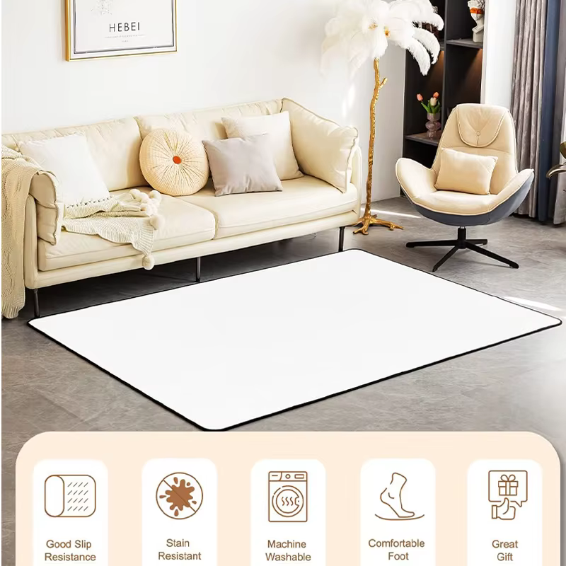 Tapis géométrique doux antidérapant marron beige patchwork pour salon chambre à coucher, facile à nettoyer, décoration moderne pour la maison