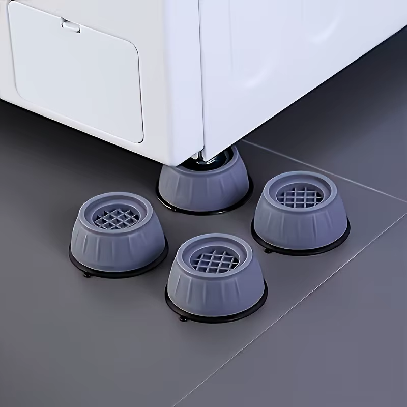 Pads anti-vibrations pour lave-linge, réduisent le bruit, 100% plastique durable, base de support stable avec pieds et roulettes pour tous les appareils.