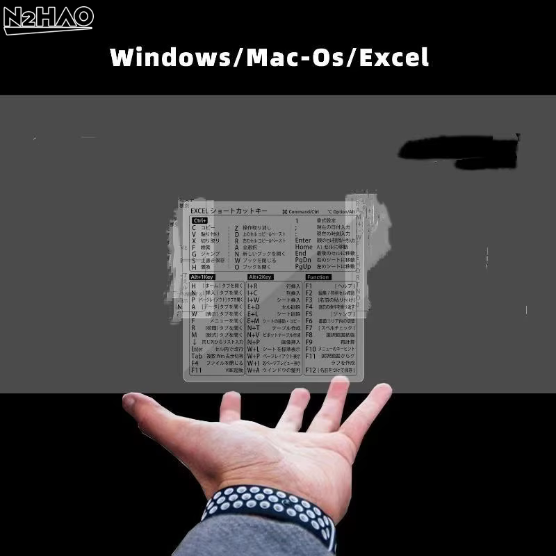 Nouveaux autocollants de raccourcis en japonais pour Windows Excel, pour le travail quotidien au bureau