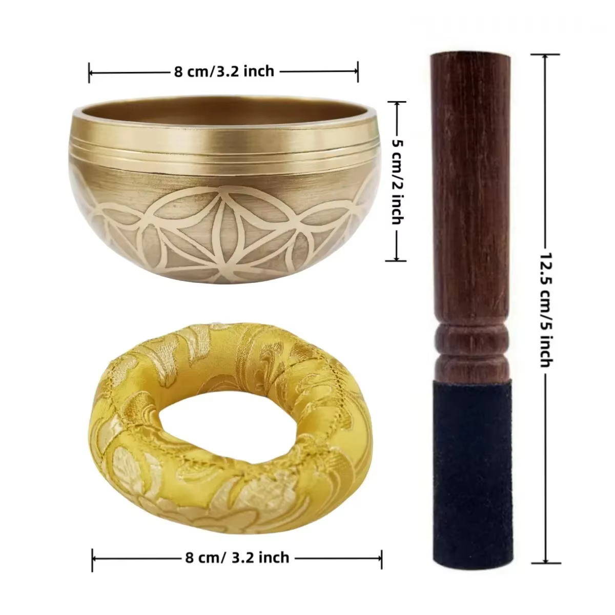 Miwayer ensemble de bols chantants tibétains bol sonore bol de méditation cadeau Unique utile