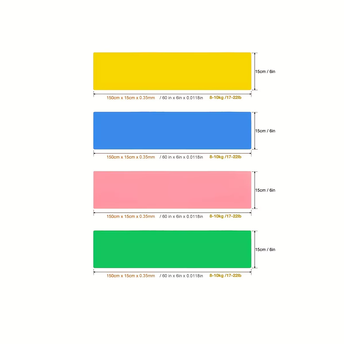 Bande de résistance élastique en latex - 1 pièce