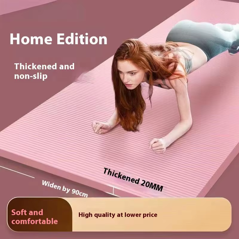 Tapis de yoga athlétique antidérapant de 10 mm pour l'entraînement à domicile