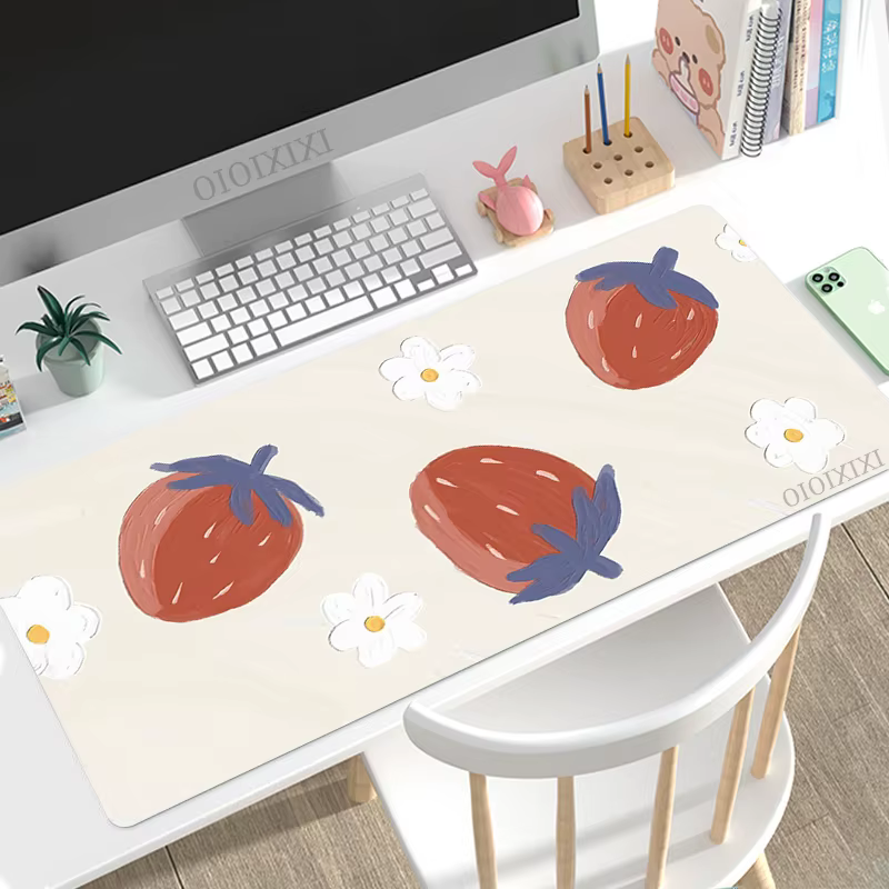 Tapis de souris mignon Kawaii pour jeux XL HD, grand tapis de souris personnalisé XXL, tapis de clavier antidérapant en caoutchouc naturel, tapis de souris souple pour PC