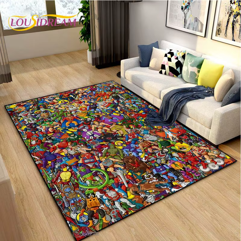 He-man maîtres tapis de dessin animé pour salon chambre tapis cuisine enfants porte tapis de sol antidérapant cadeau d'anniversaire accessoires de photographie tapis