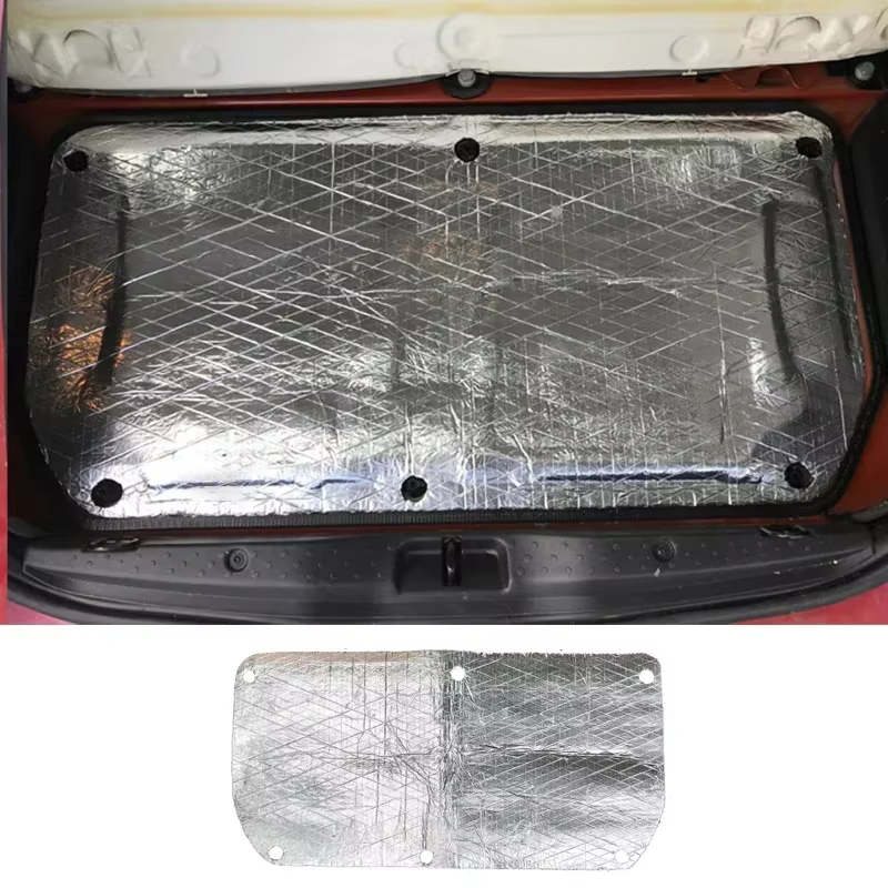 Tapis de coffre en aluminium pour Benz Smart Fortwo 451 2009 – – Doublure de tapis d'isolation thermique et phonique