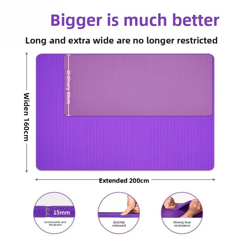 Tapis de yoga double super grand format