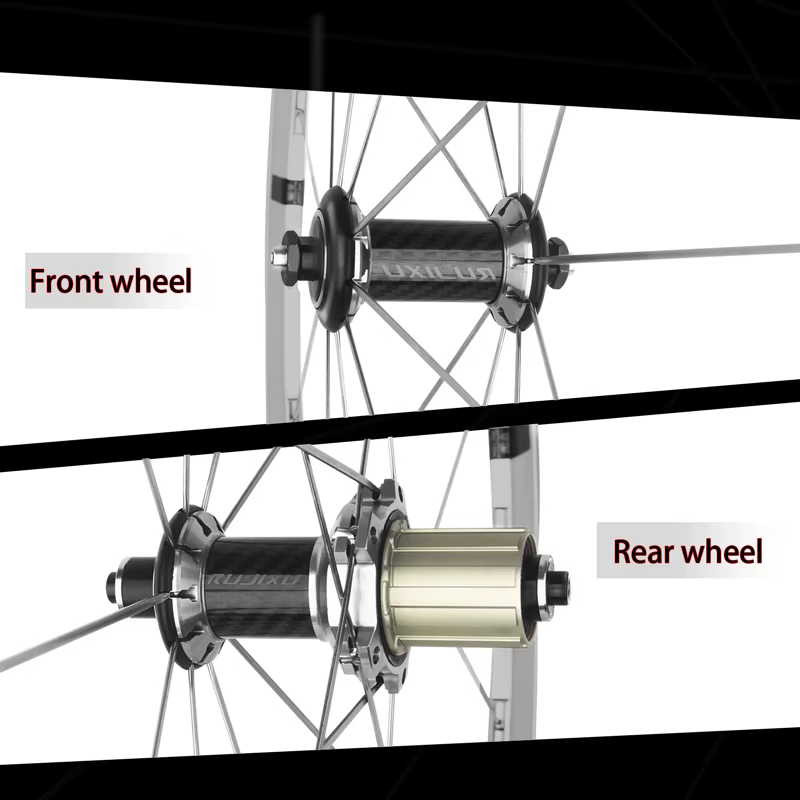 Jeu de roues de vélo 700C 30/40/50 mm en alliage d'aluminium, roues de vélo de route sans logo