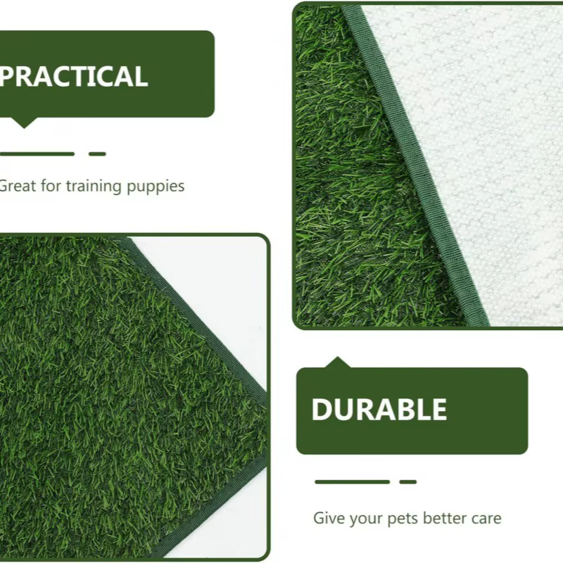 Tapis d'herbe artificielle lavable ultime pour chien - Réutilisable, anti-odeur, pour l'entraînement des animaux, tapis de propreté facile à nettoyer avec support antidérapant