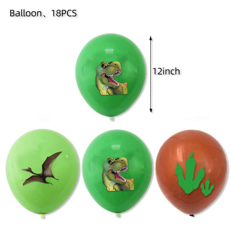 Ballons dinosaures décorations d'anniversaire mignon dinosaure Latex ballon numéro ballon ensemble 1-9 pour enfants fête d'anniversaire décor fournitures