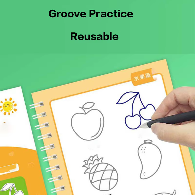 Livre de dessin à rainure pour enfants de 3 à 14 ans, livre de dessin à rainure pour enfants de la maternelle, pratique de base, cahier magique