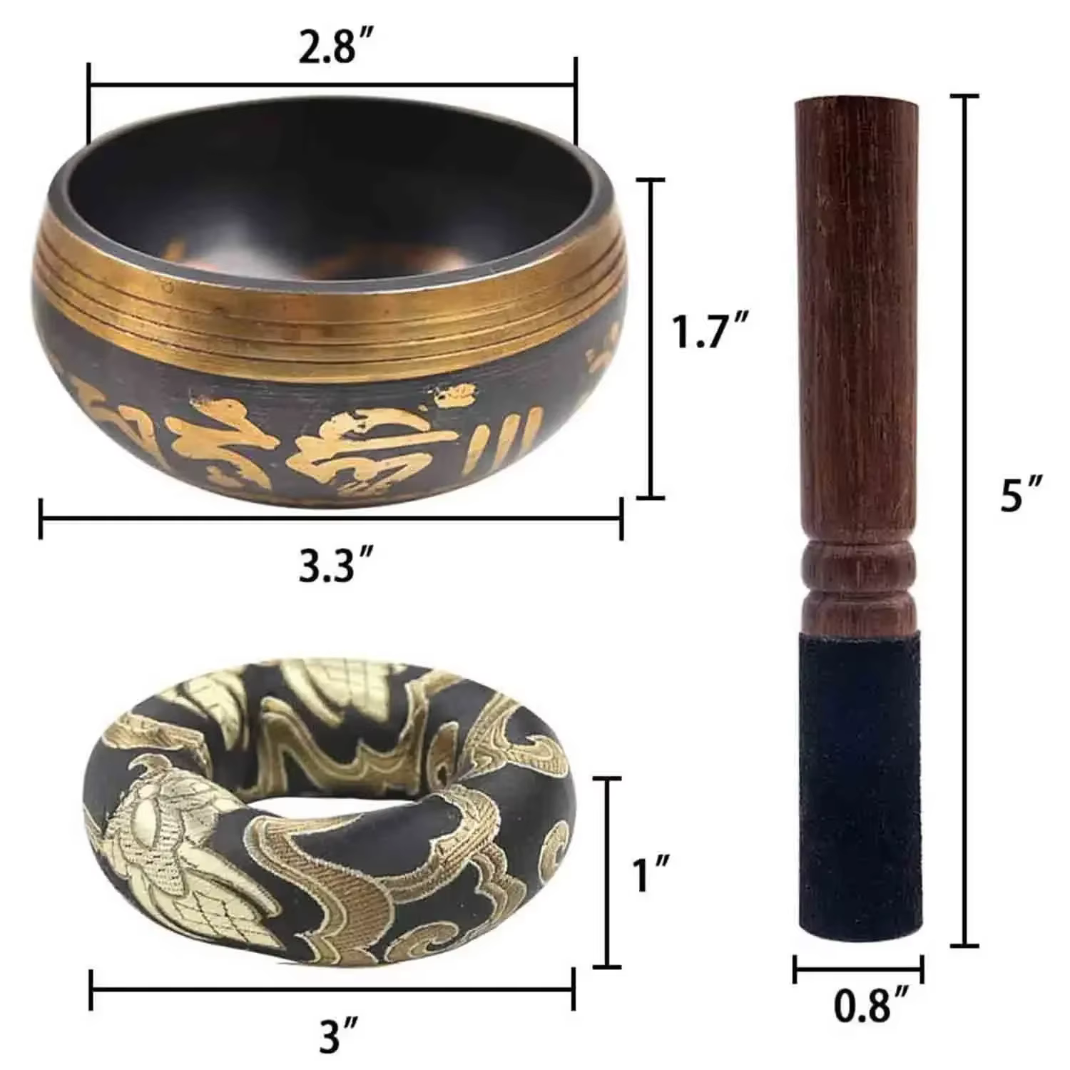 Bols chantants tibétains de 8cm à vendre, méditation, Yoga, guérison sonore
