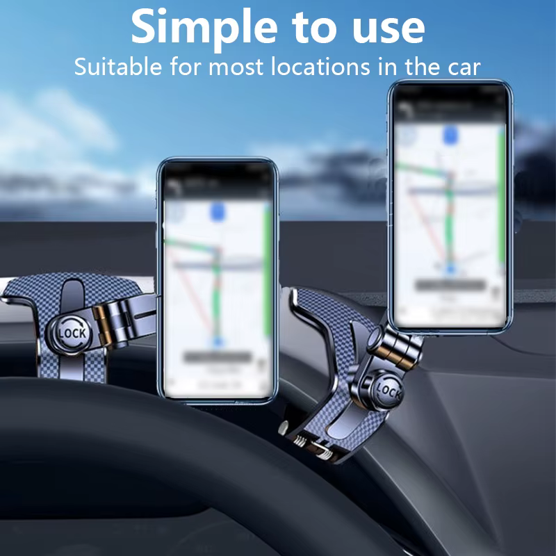 Support de voiture réglable multi-angle pour téléphone, Clip de tableau de bord Cool, Rotation universelle, support de Navigation Mobile, accessoires de voiture