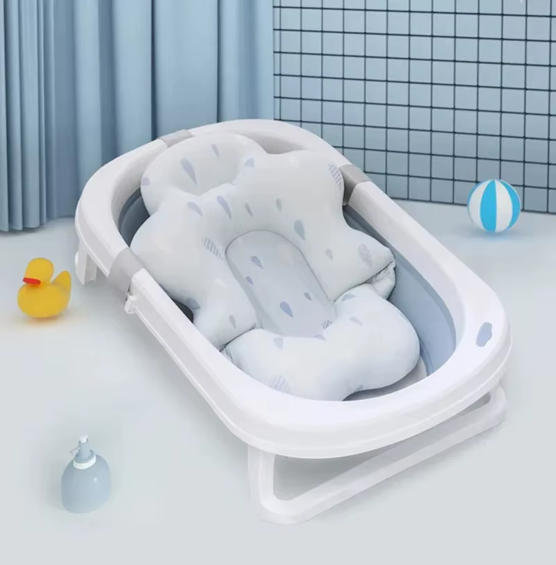 Tapis de bain pour bébé, siège de baignoire pour nouveau-né, support de baignoire pour bébé, coussin antidérapant, support de bain sécurisé, coussin de bain doux et confortable, coussin de bain