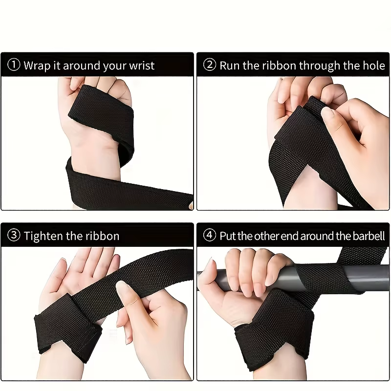 1 paire de sangles de protection pour poignets pour la musculation