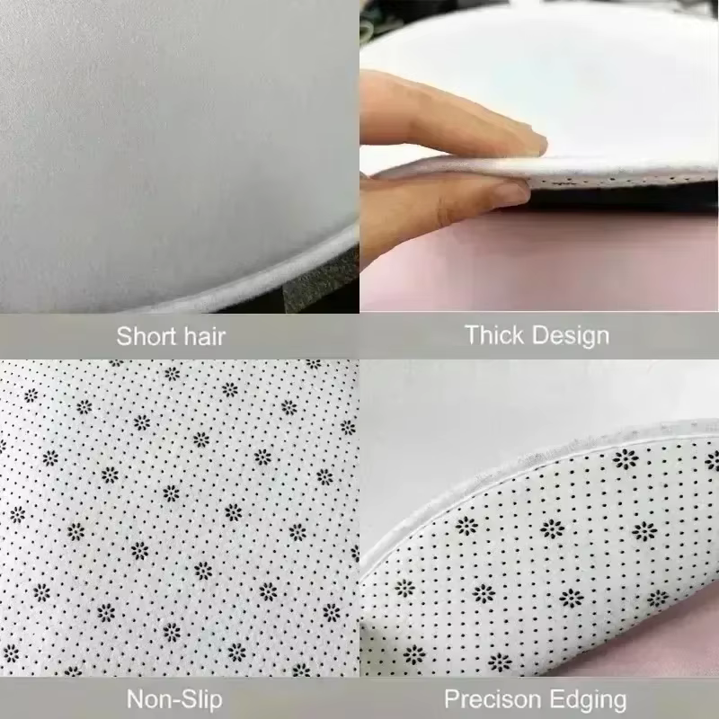 Tapis circulaire à motif disque musical, doux et durable, idéal pour le salon, la chambre à coucher, la salle à manger, la chambre d'hôtel, tapis décoratif