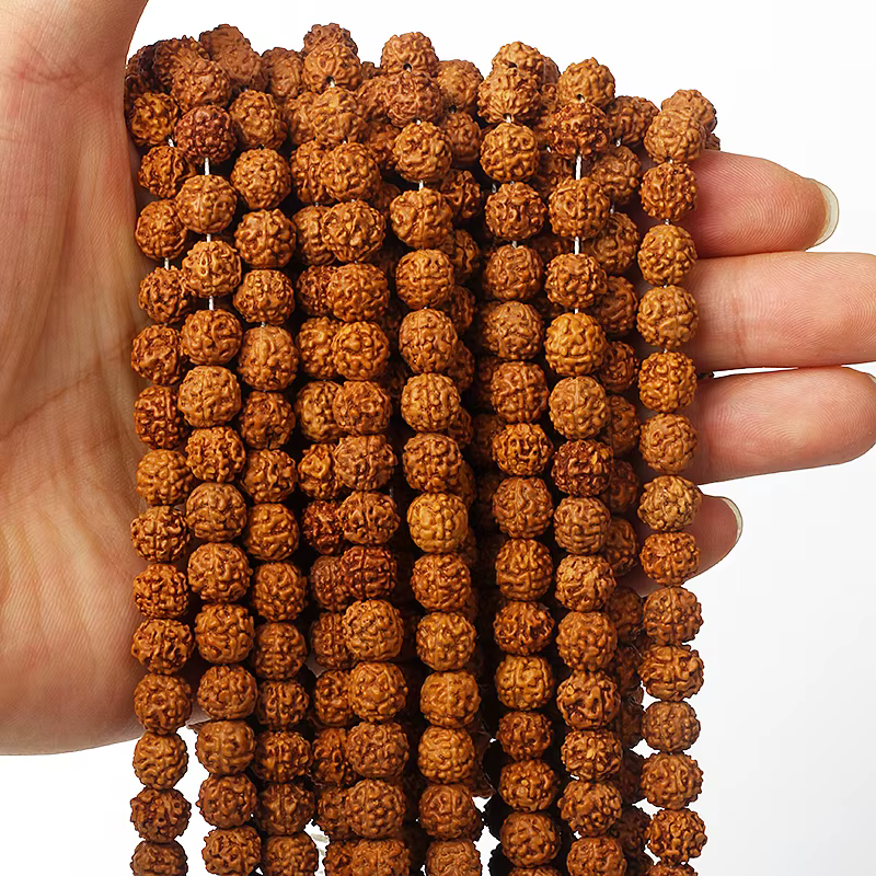 108 perles Mala Rudraksha collier de prière bouddhiste bijoux de méditation Bracelet de Yoga 6-14mm pour accessoires de