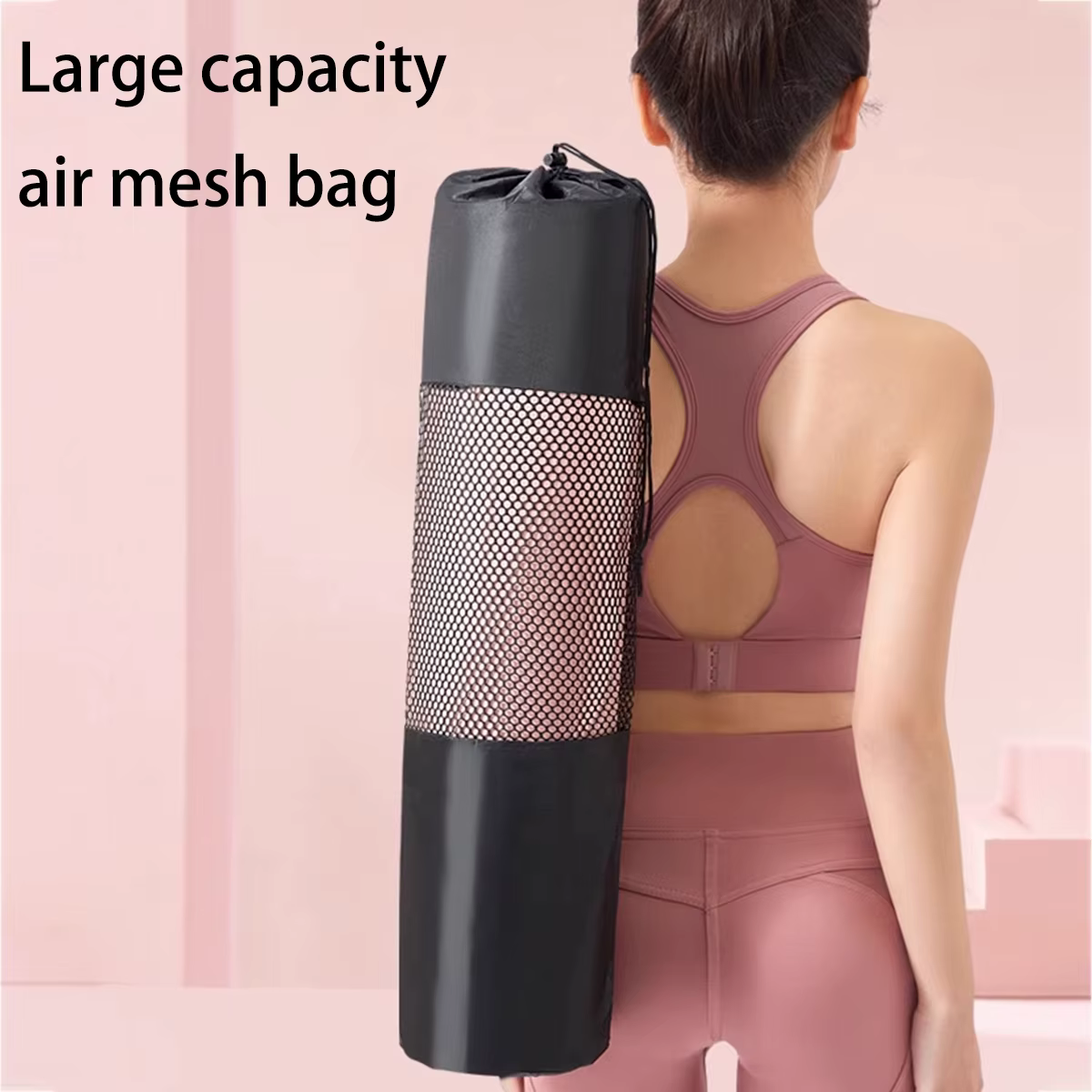 1 sac en maille de rangement pour tapis de yoga respirant – Tissu Oxford durable