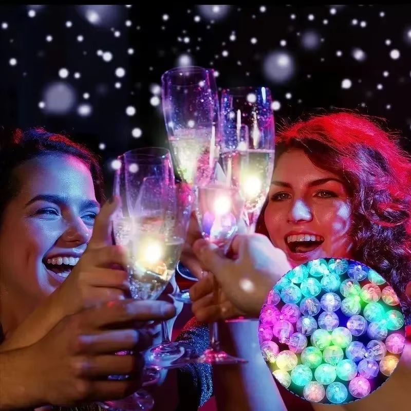 100/10 pièces lumineux gobelet boule lampe Mini LED ballon lumière coloré clignotant lanterne noël mariage anniversaire fête décor