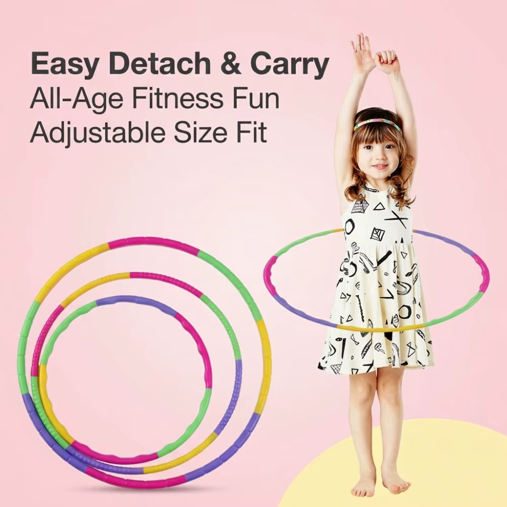 Hula Hoop Sport, équipement de fitness portable en plastique coloré et amovible pour enfants