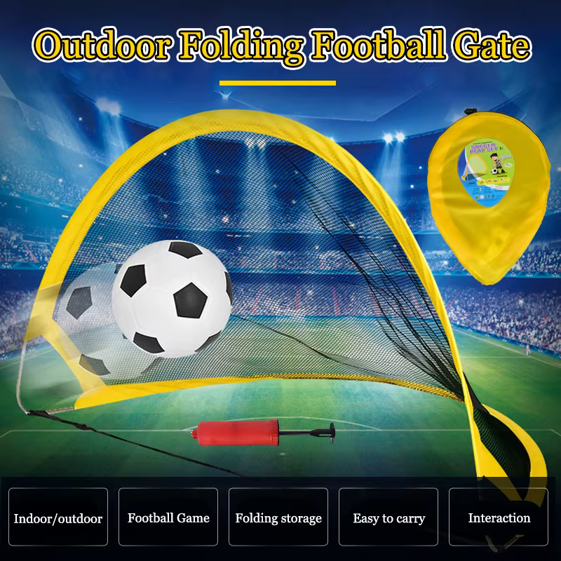 Jouets de sport de plein air pour enfants, but de football pliant portable, sports de plein air, activités interactives parent-enfant, jeux