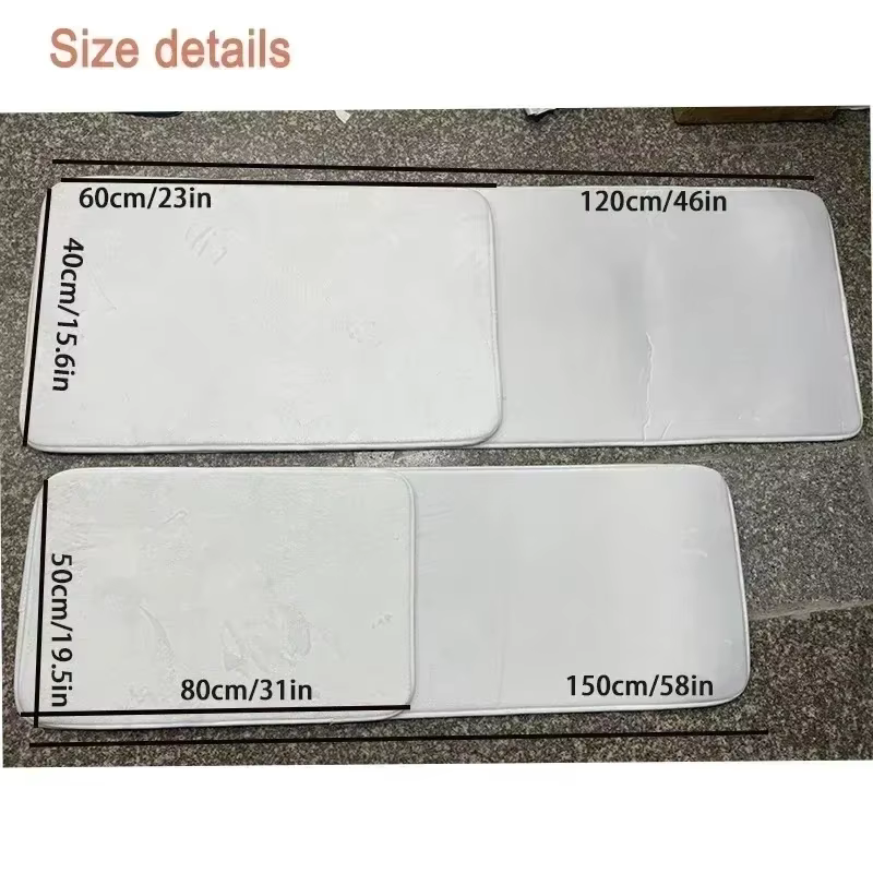 Tapis de cuisine moderne à motif de carreaux de pierre, antidérapant, à longue bande, pour sol, facile à nettoyer, décor de couloir de salle à manger
